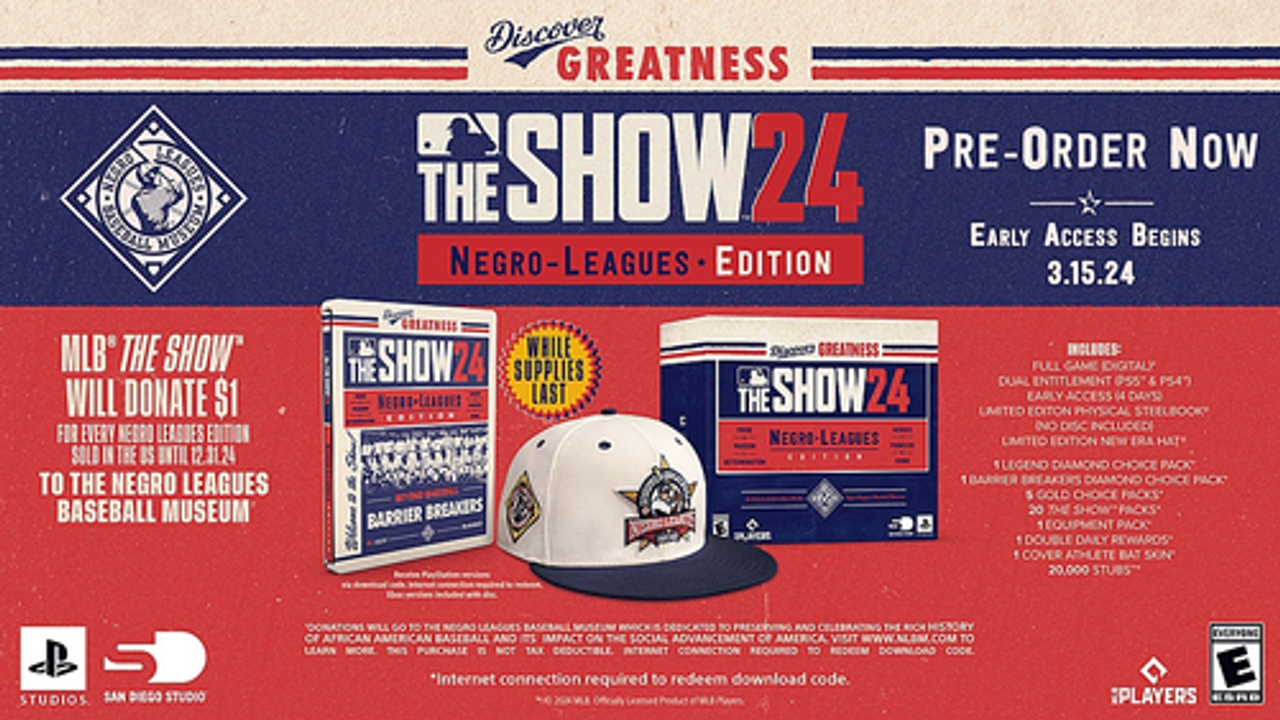 MLB The Show 24: The Negro Leagues  Edition – Dual Entitlement (PS5 & PS4) - PlayStation 5, PlayStation 4 [Digital]