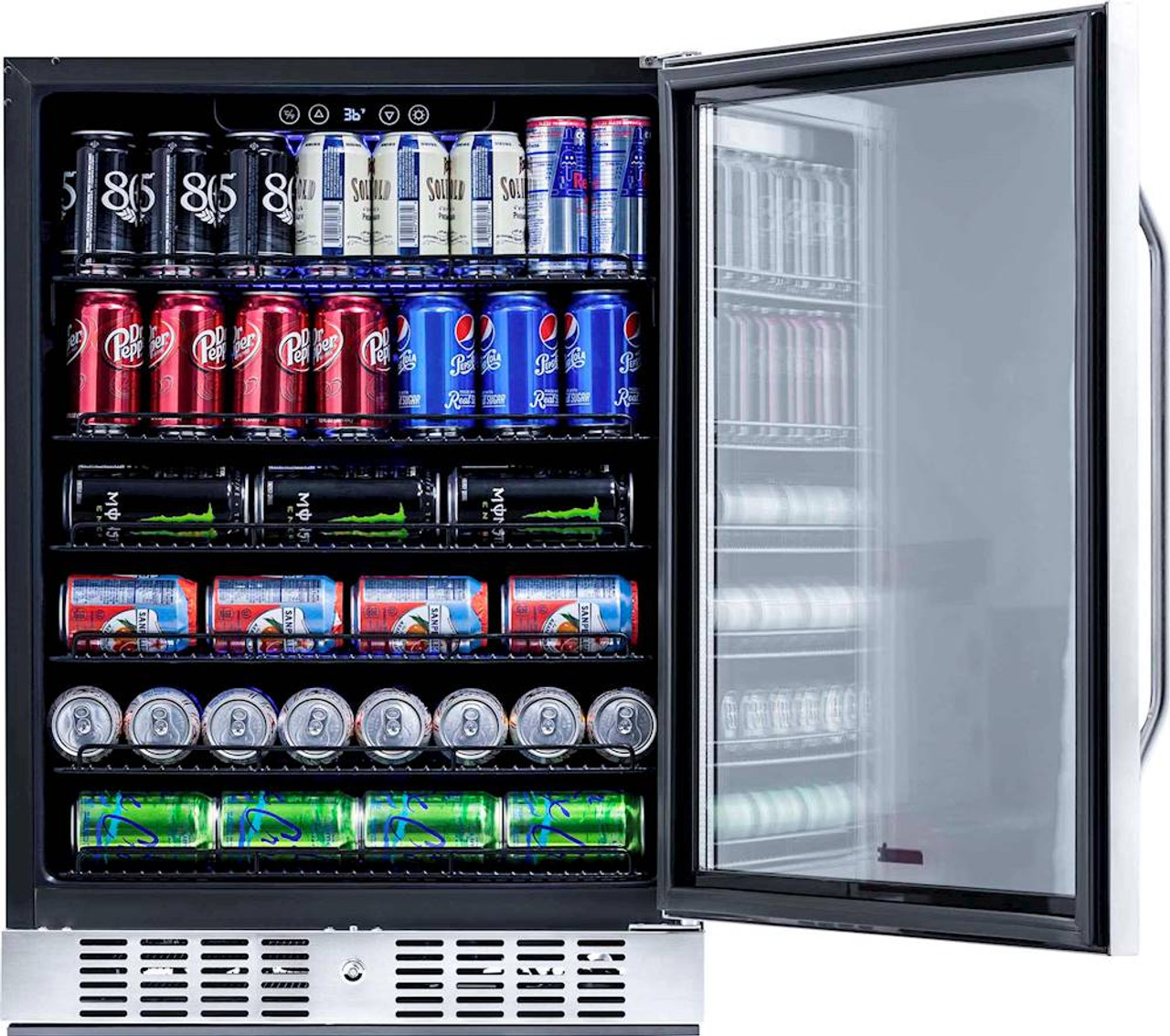 NewAir - 177-Can Built-In Beverage Cooler - Stainless steel
