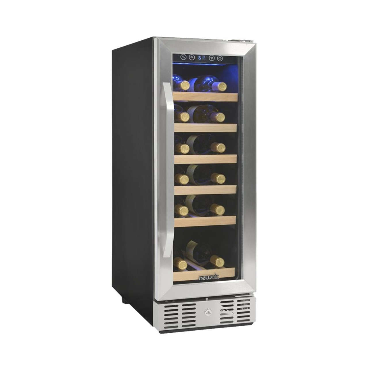 NewAir - 19-Bottle Wine Cooler - Stainless steel