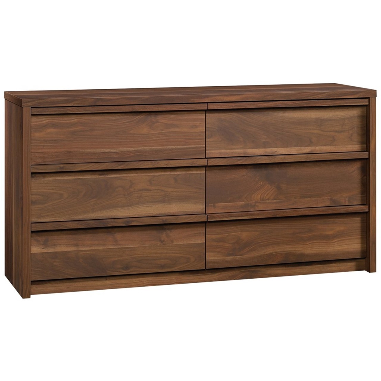 Sauder - Harvey Park Collection 6-Drawer Dresser - Grand Walnut