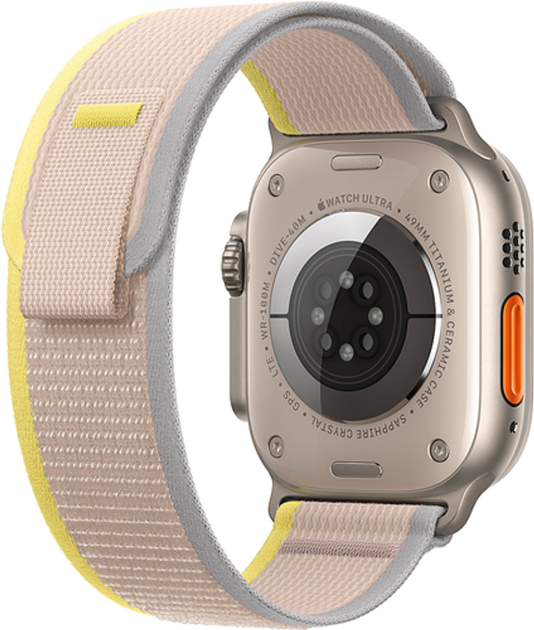 Refurbished Apple Watch Ultra (GPS + Cellular) 49mm Titanium Case with Yellow/Beige Trail Loop - S/M - Titanium