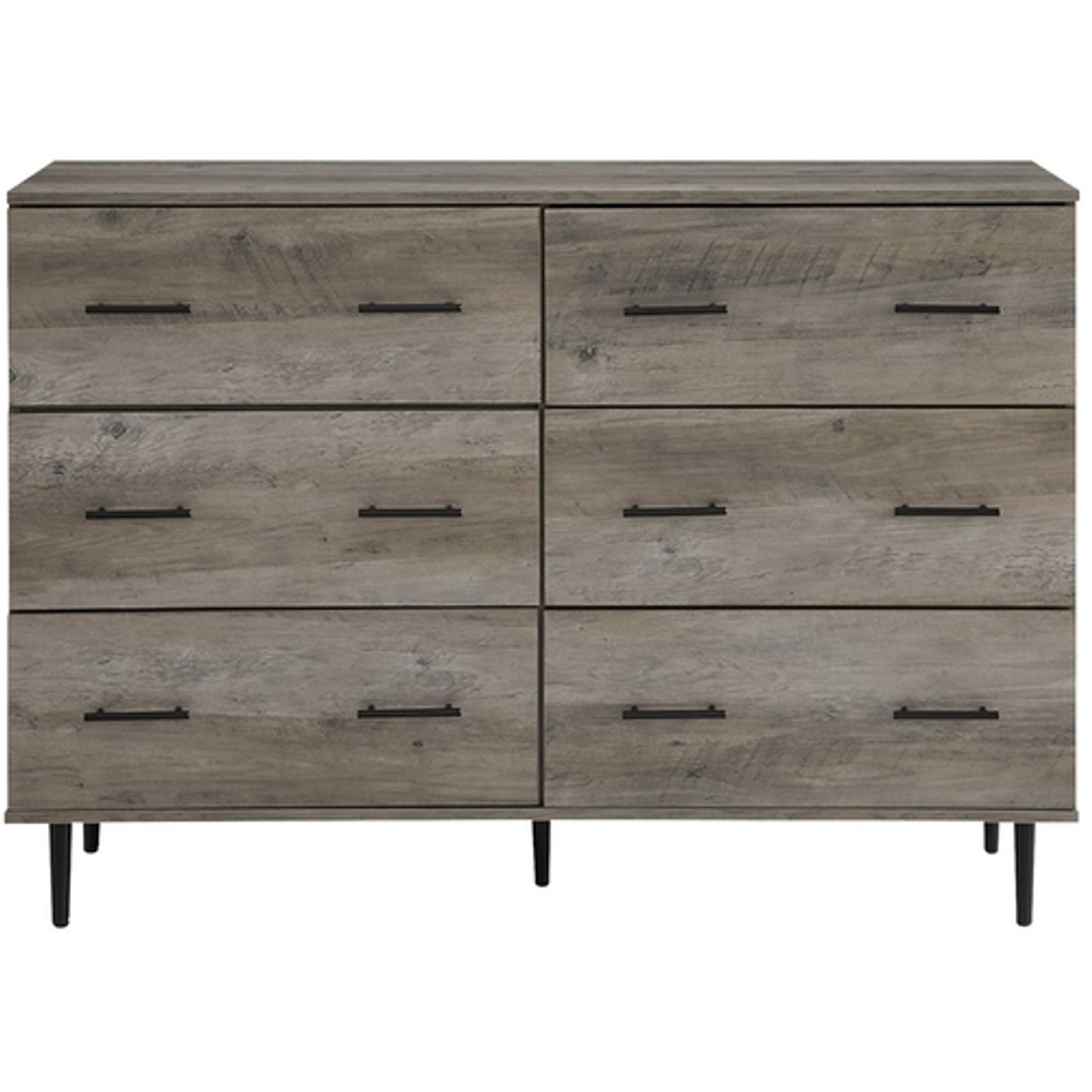 Walker Edison - Farmhouse 6-Drawer Dresser - Gray Wash