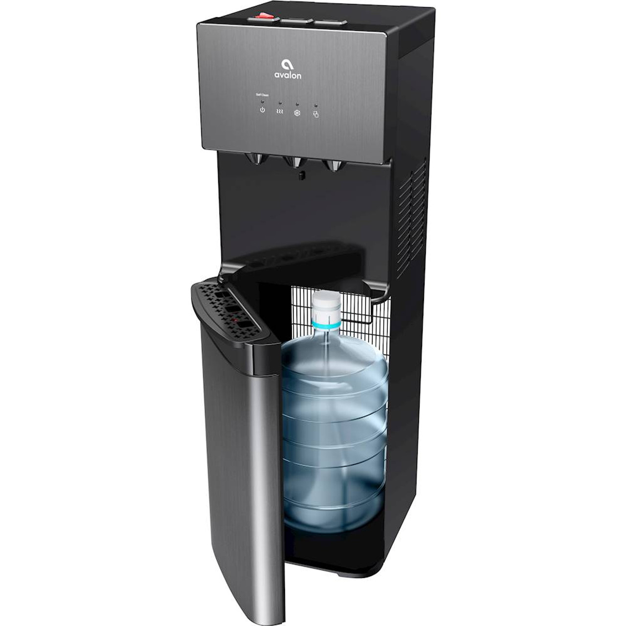 Avalon - A3 Bottom-Loading Bottled Water Cooler - Black stainless steel