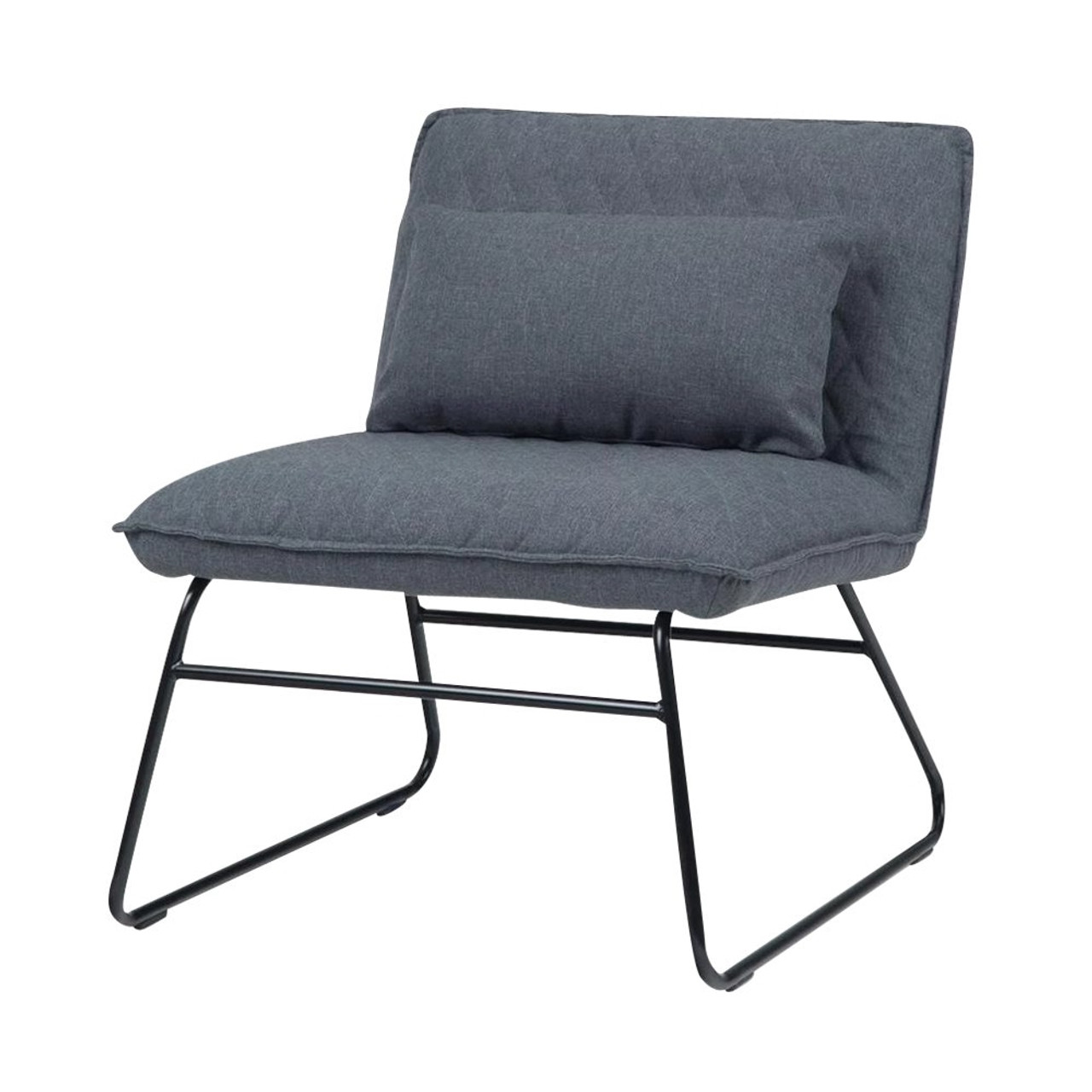 Simpli Home - Burke Contemporary Fabric Chair - Gray/Black