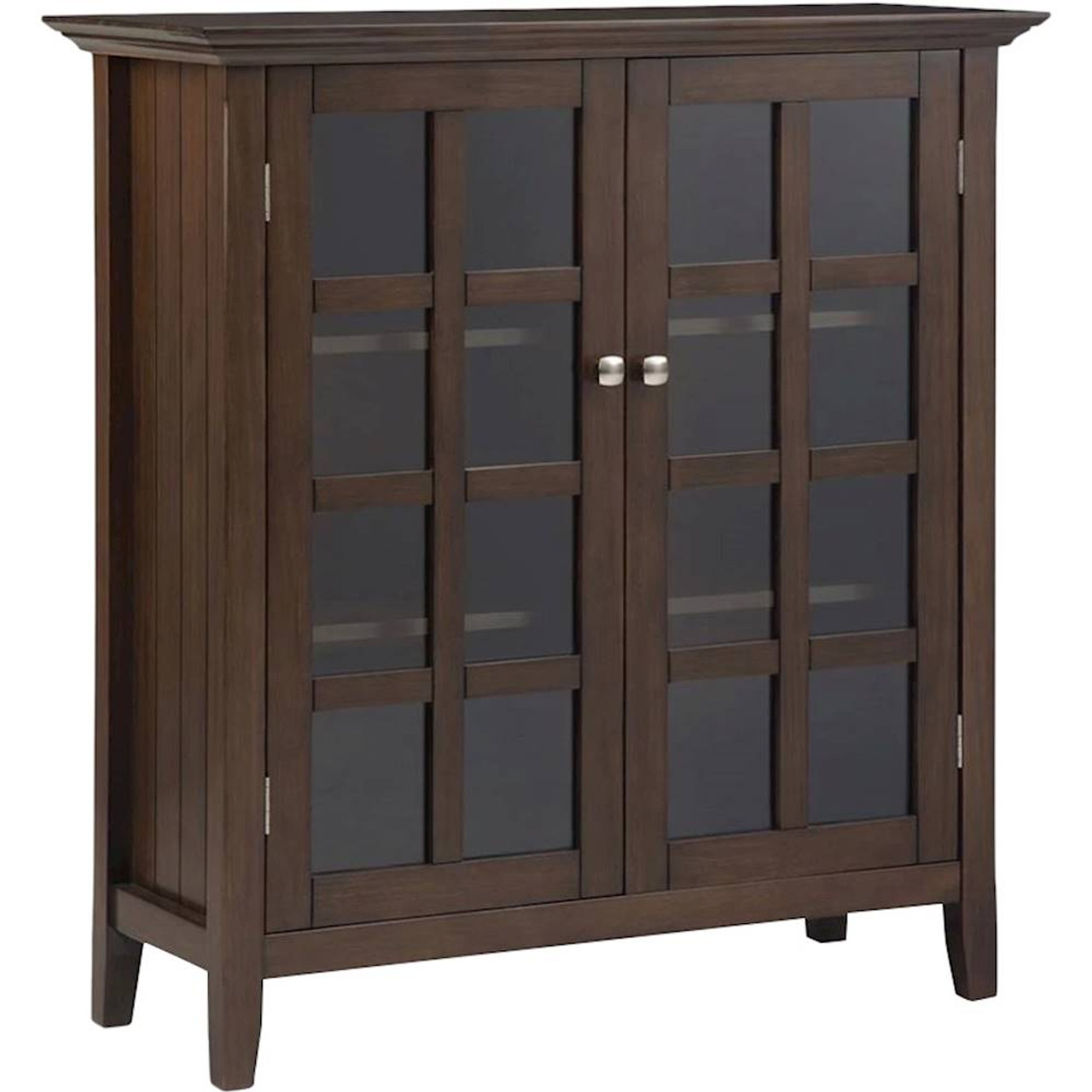 Simpli Home - Acadian Solid Wood Medium Storage Cabinet - Natural Aged Brown
