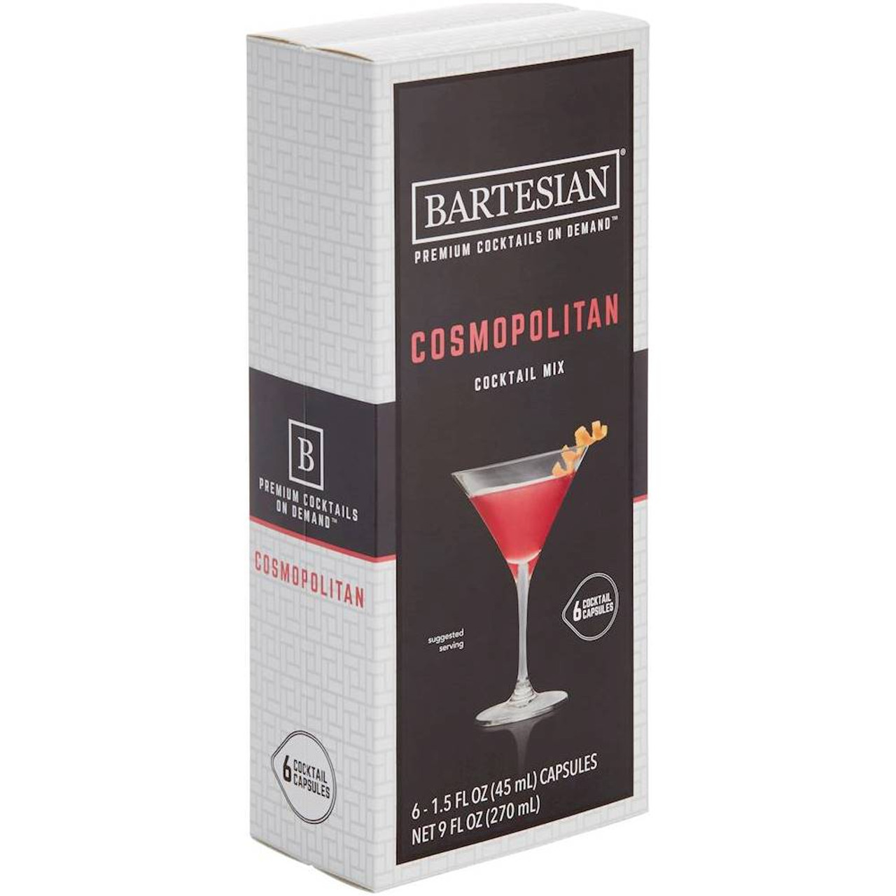 Bartesian - Cosmopolitan Cocktail Mix Capsule for Bartesian Cocktail Maker (6-Pack)