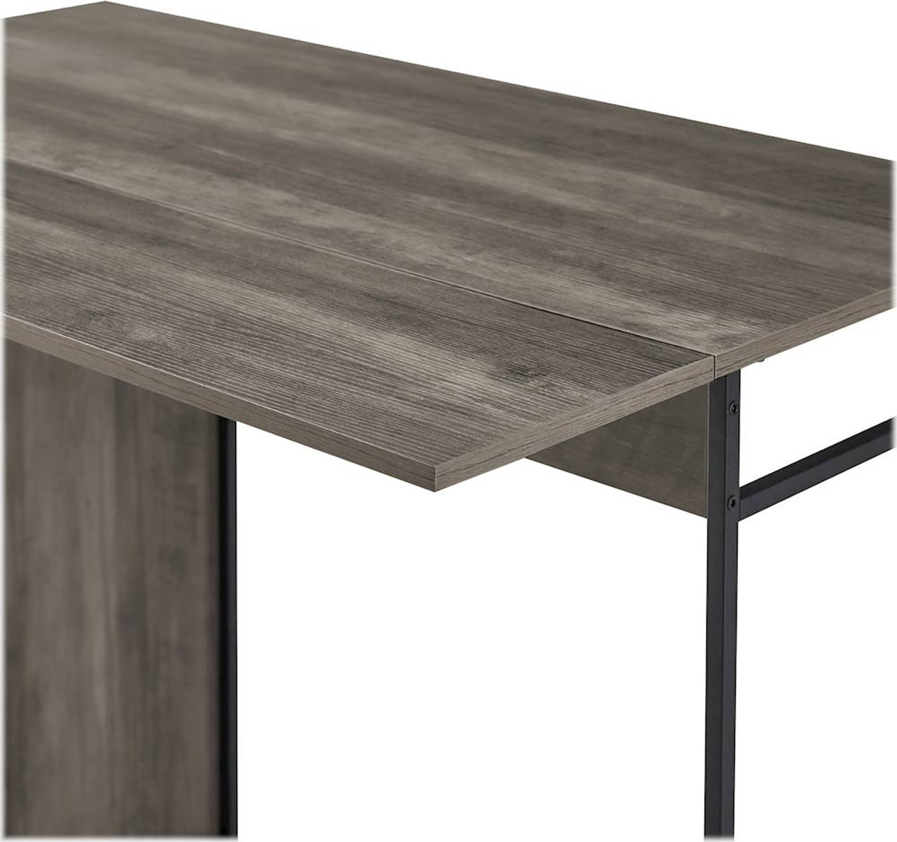 Walker Edison - Rectangular Drop Leaf MDF Counter Table (Set of 3) - Gray Wash