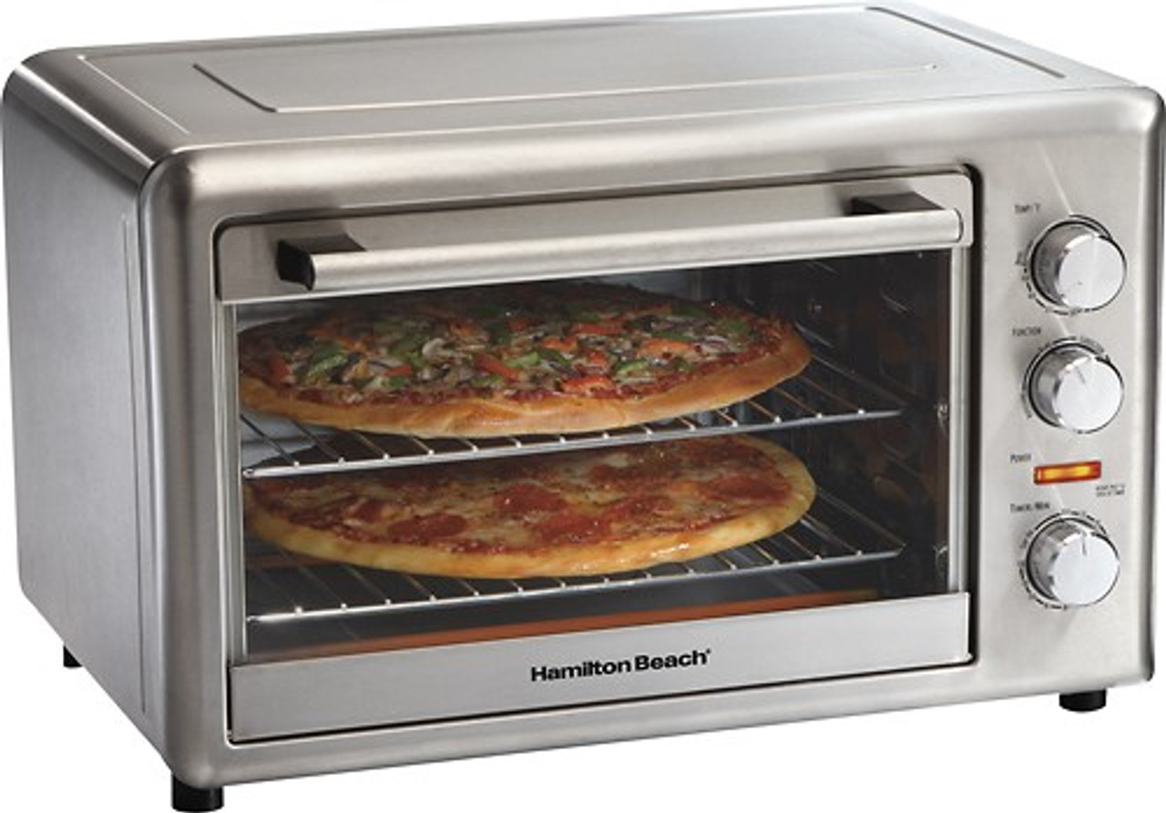 Hamilton Beach - Countertop Convection and Rotisserie Oven - Brushed Metal