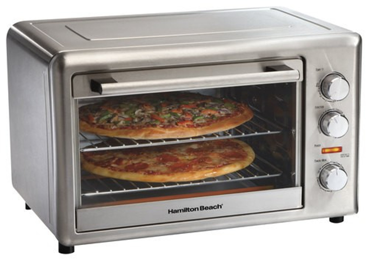 Hamilton Beach - Countertop Convection and Rotisserie Oven - Brushed Metal