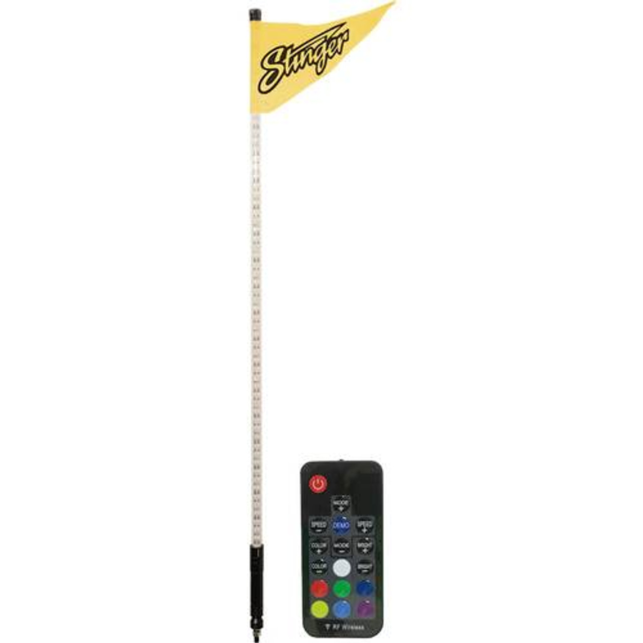 Stinger - 5' LED Light Whip - Clear/Black/Multi