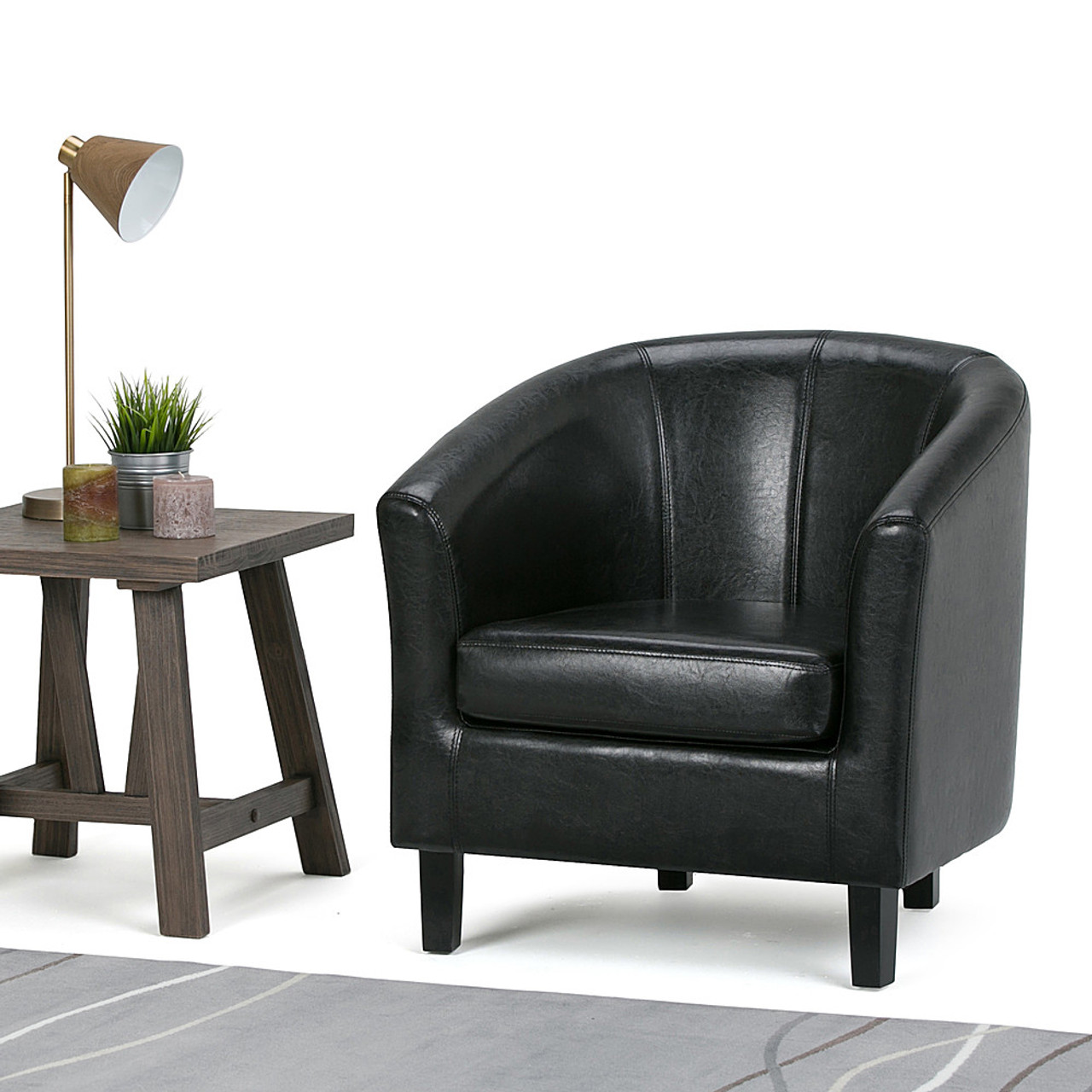 Simpli Home - Austin Armchair - Black