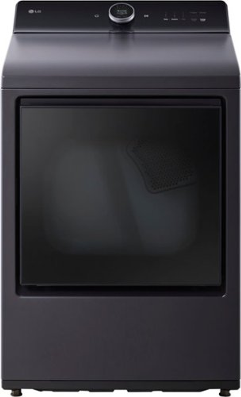 LG - 7.3 Cu. Ft. Smart Gas Dryer with Steam and EasyLoad Door - Matte Black