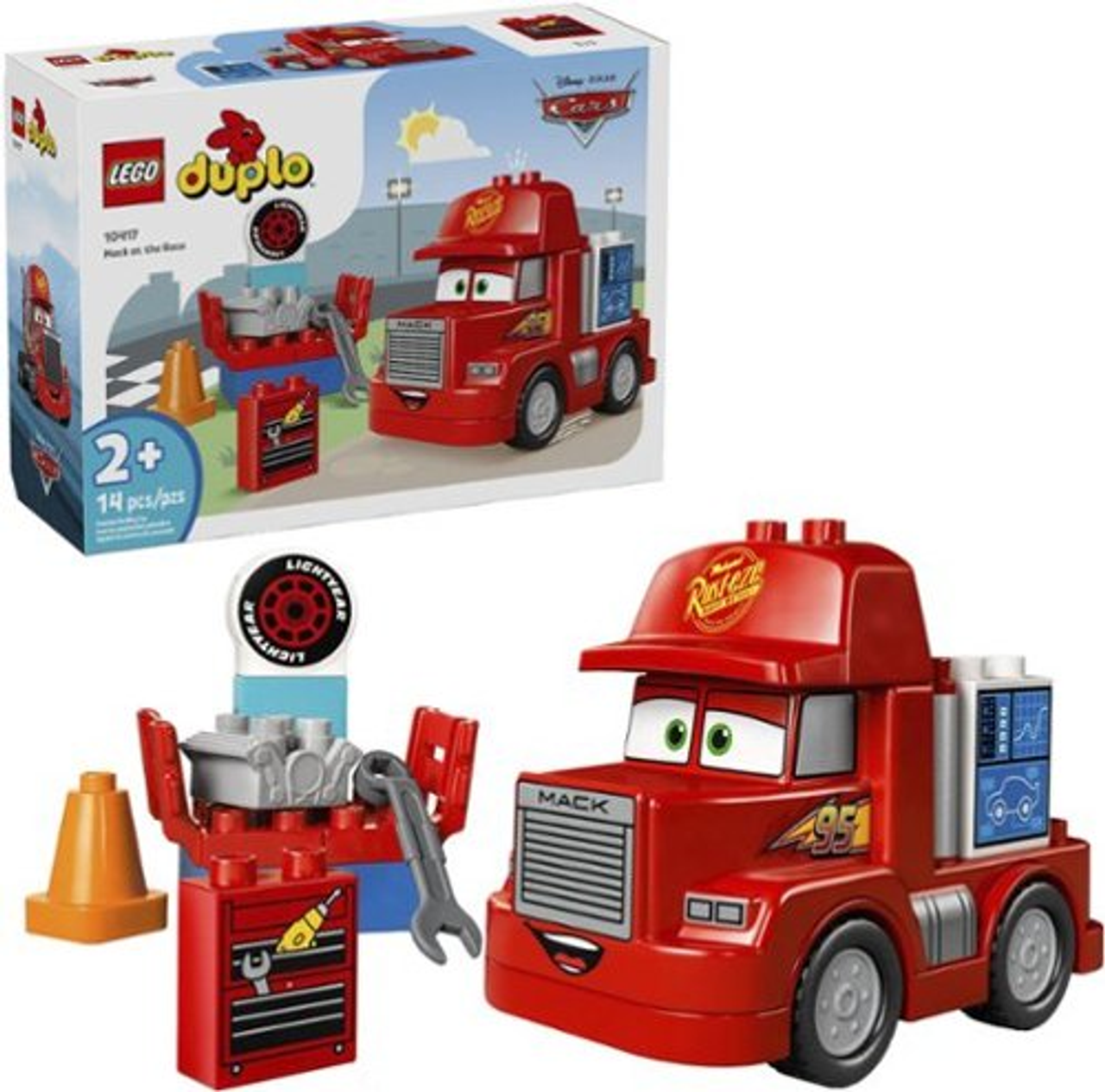 LEGO - DUPLO Disney and Pixar’s Cars Mack at the Race Toddler Toy 10417