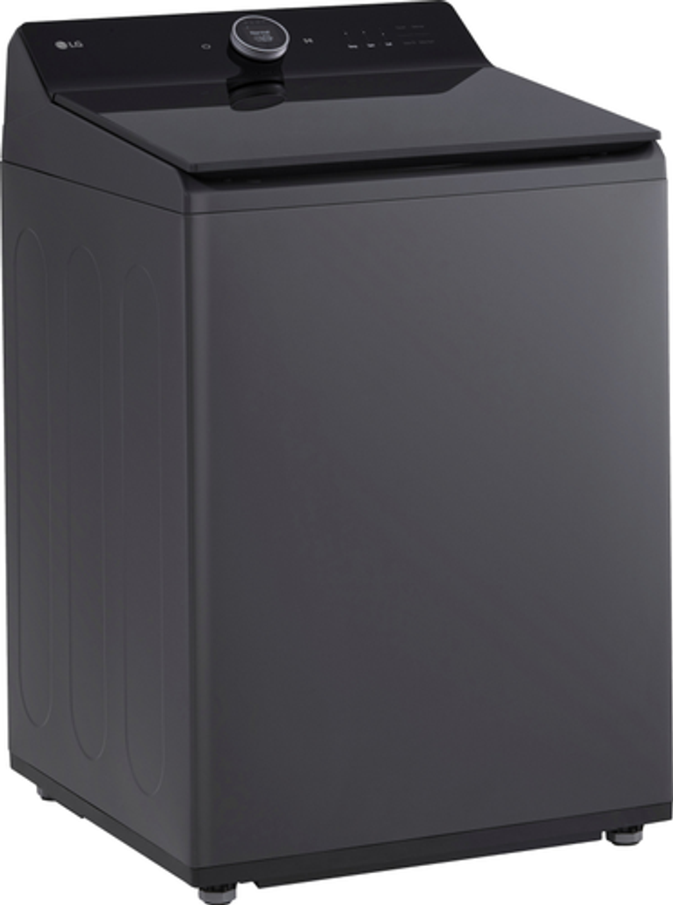 LG - 5.5 Cu. Ft. High Efficiency Smart Top Load Washer with EasyUnload - Matte Black