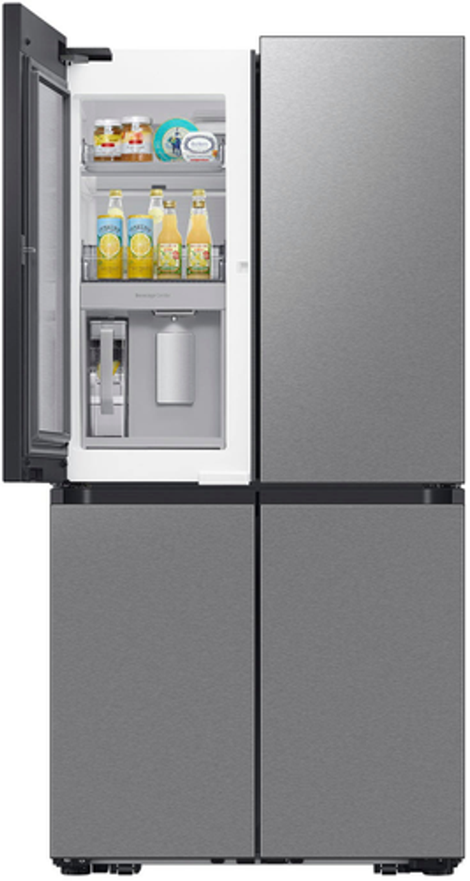 Samsung - Bespoke 29 Cu. Ft. 4-Door Flex French Door Refrigerator with Beverage Center - Stainless Steel