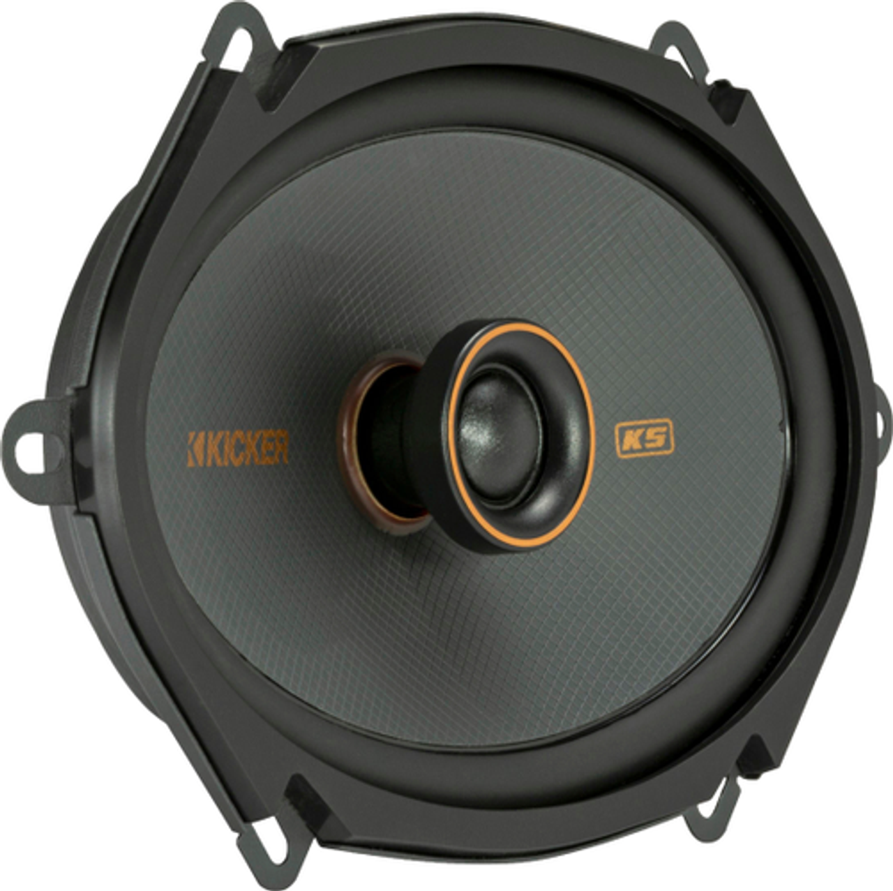 KICKER - KS Series 6" x 8" 2-Way Car Speakers with Polypropylene Cones (Pair) - Black