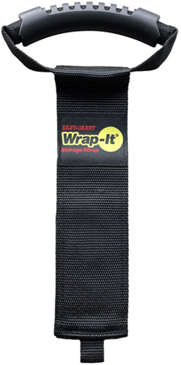 Easy-Carry Wrap-It Storage Strap - 22-inch - Hook and Loop Carrying Strap with Handle - Black