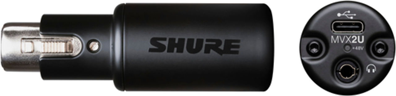 Shure - MVX2U XLR to USB Digital Audio Interface - Black