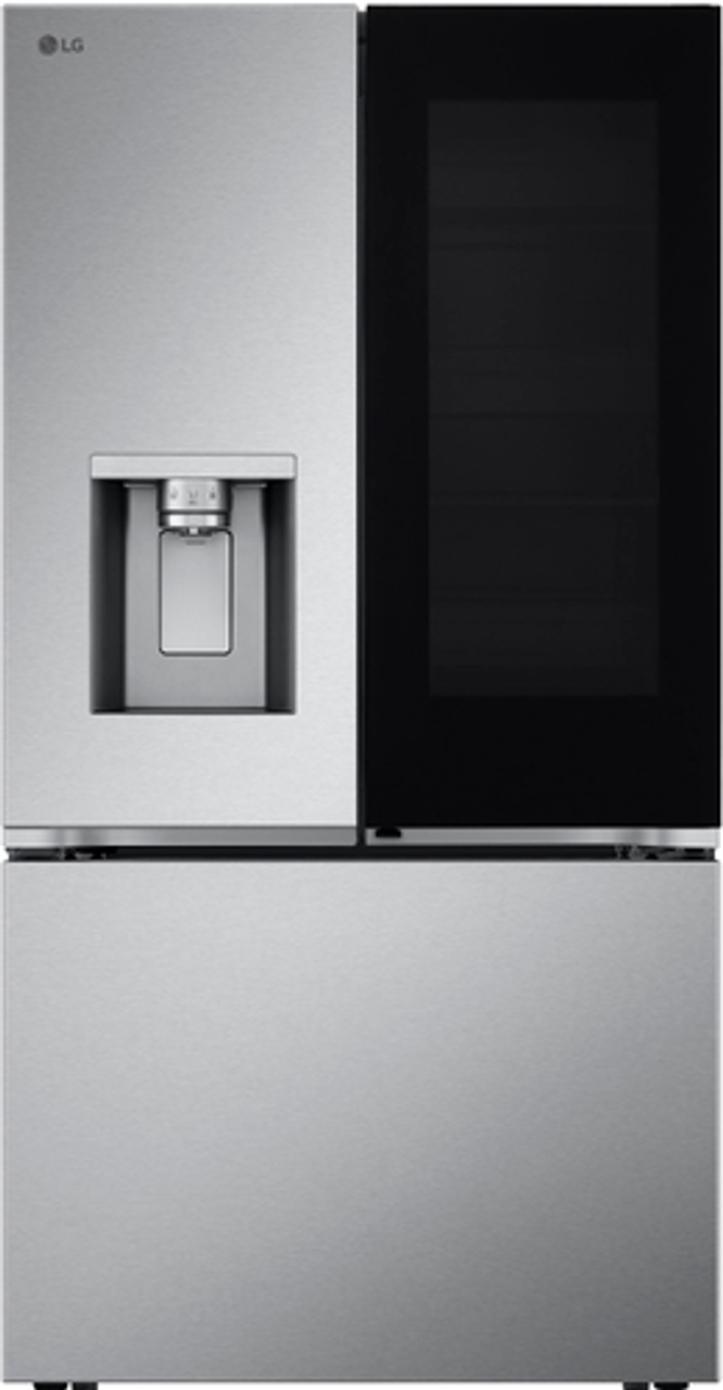 LG - 30.7 cu ft 3 Door French Door Refrigerator with Instaview - Stainless Steel