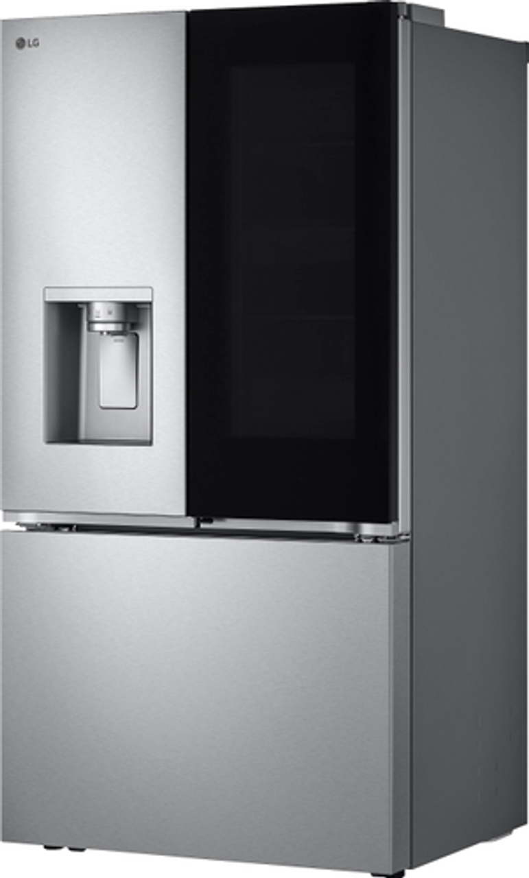 LG - 30.7 cu ft 3 Door French Door Refrigerator with Instaview - Stainless Steel