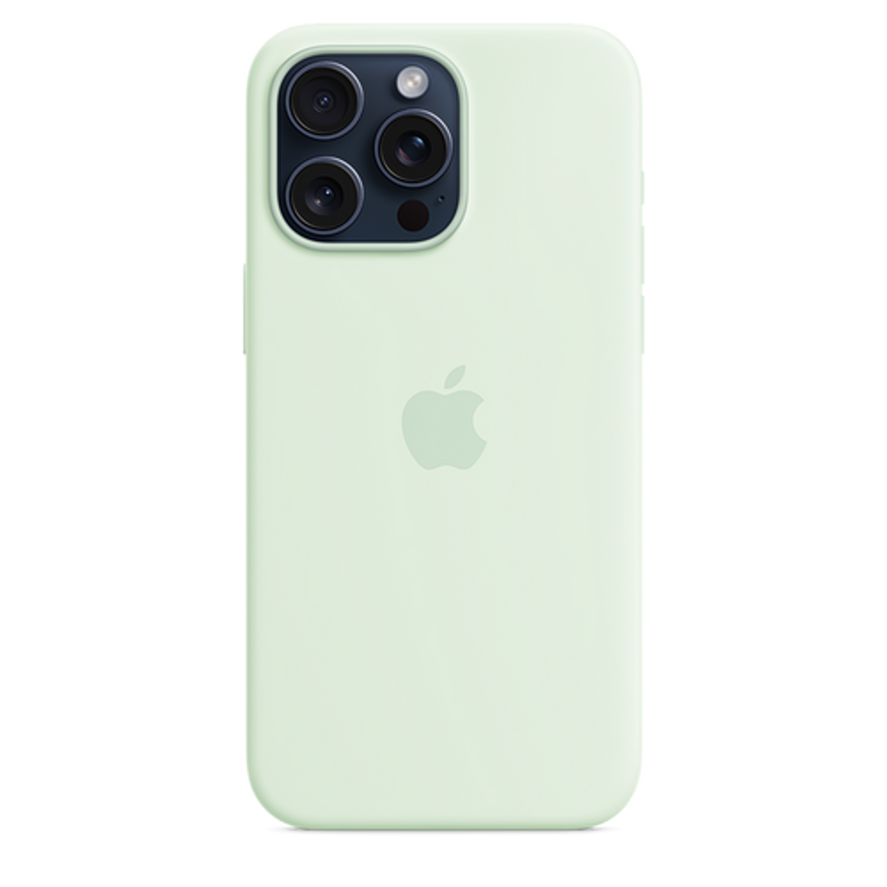 Apple - iPhone 15 Pro Max Silicone Case with MagSafe - Soft Mint