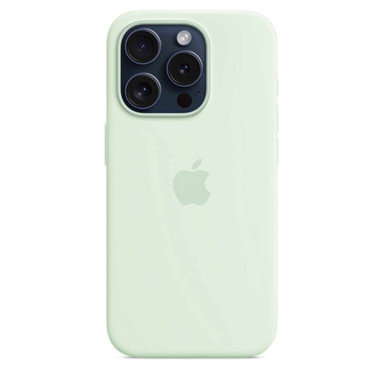 Apple - iPhone 15 Pro Silicone Case with MagSafe - Soft Mint