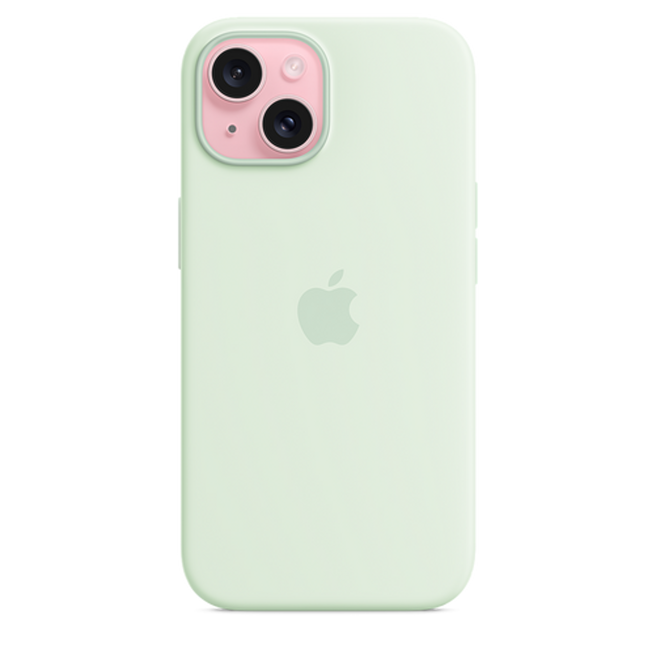 Apple - iPhone 15 Silicone Case with MagSafe - Soft Mint