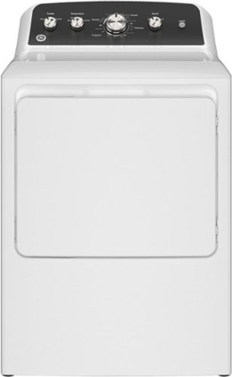 GE - 7.2 Cu. Ft. Electric Dryer with Long Venting up to 120 Ft. - White with Black