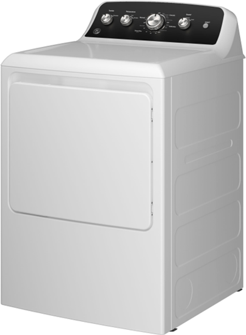 GE - 7.2 Cu. Ft. Electric Dryer with Long Venting up to 120 Ft. - White with Black