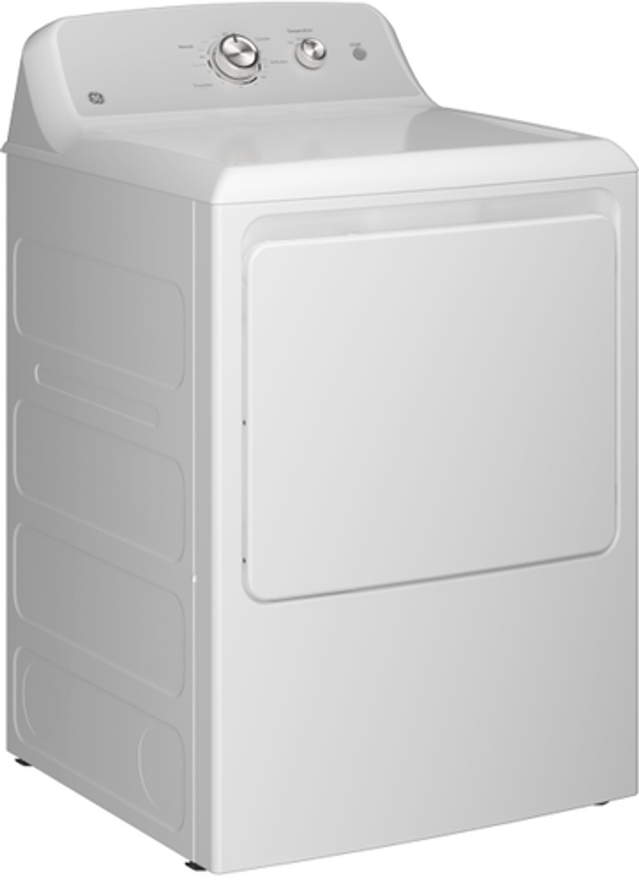 GE - 7.2 Cu. Ft. Electric Dryer with Long Venting up to 120 Ft. - White with Silver Matte