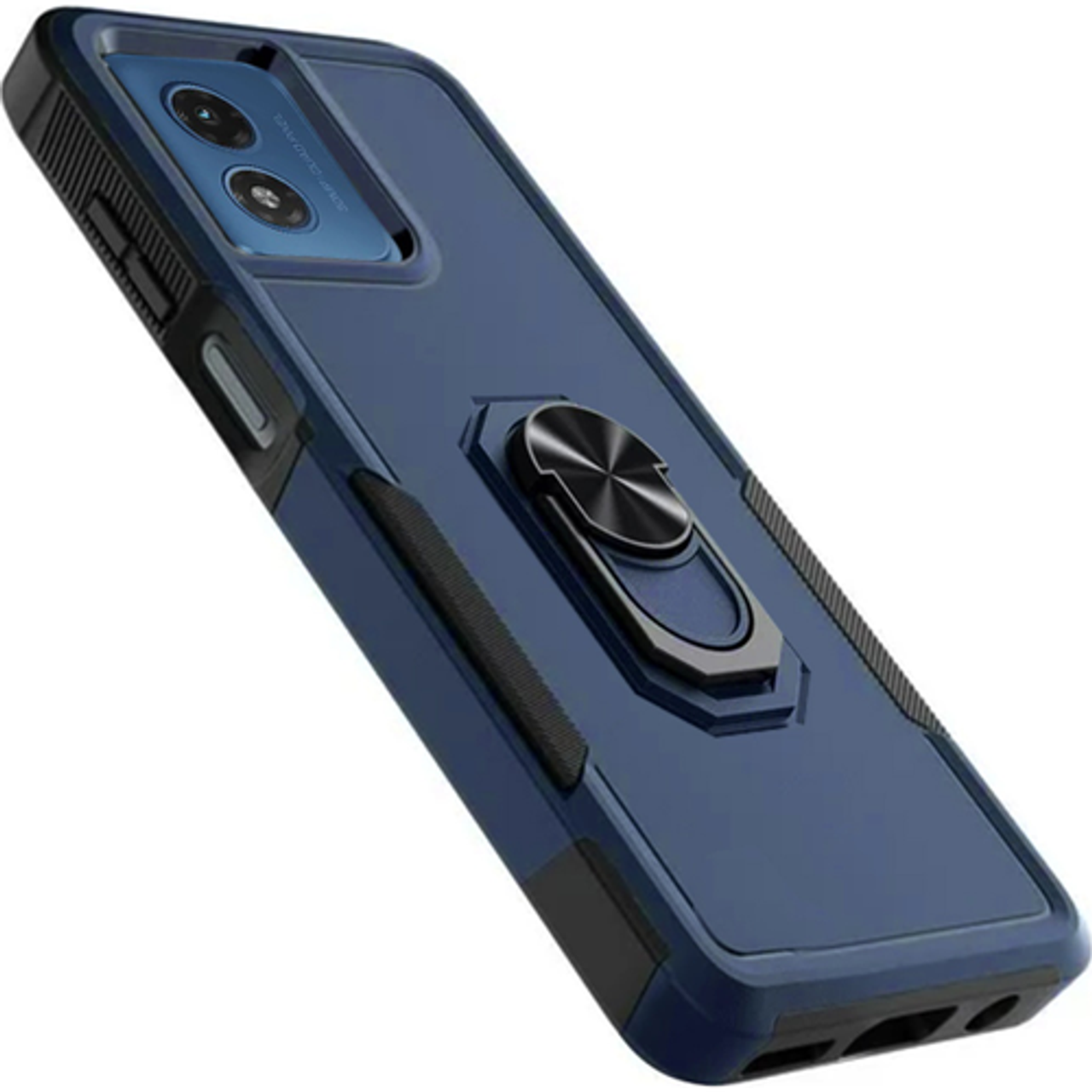 SaharaCase - ArmorPro Kickstand Case for Motorola Moto G Play (2024) - Navy Blue