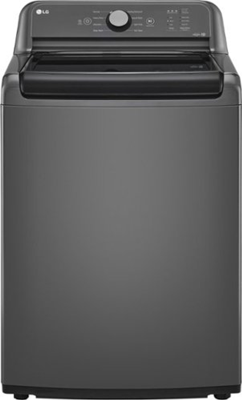 LG - 4.1 Cu. Ft. High-Efficiency Top Load Washer with TurboDrum Technology - Monochrome Grey