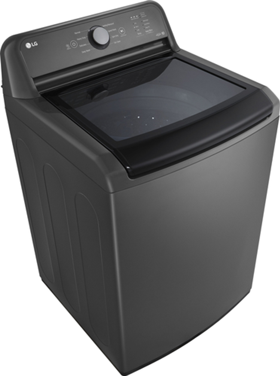 LG - 4.1 Cu. Ft. High-Efficiency Top Load Washer with TurboDrum Technology - Monochrome Grey