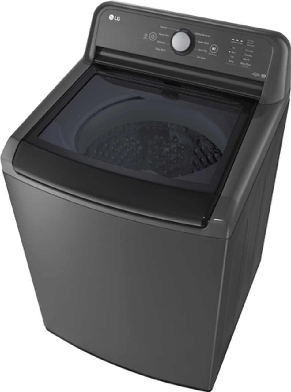 LG - 4.1 Cu. Ft. High-Efficiency Top Load Washer with TurboDrum Technology - Monochrome Grey