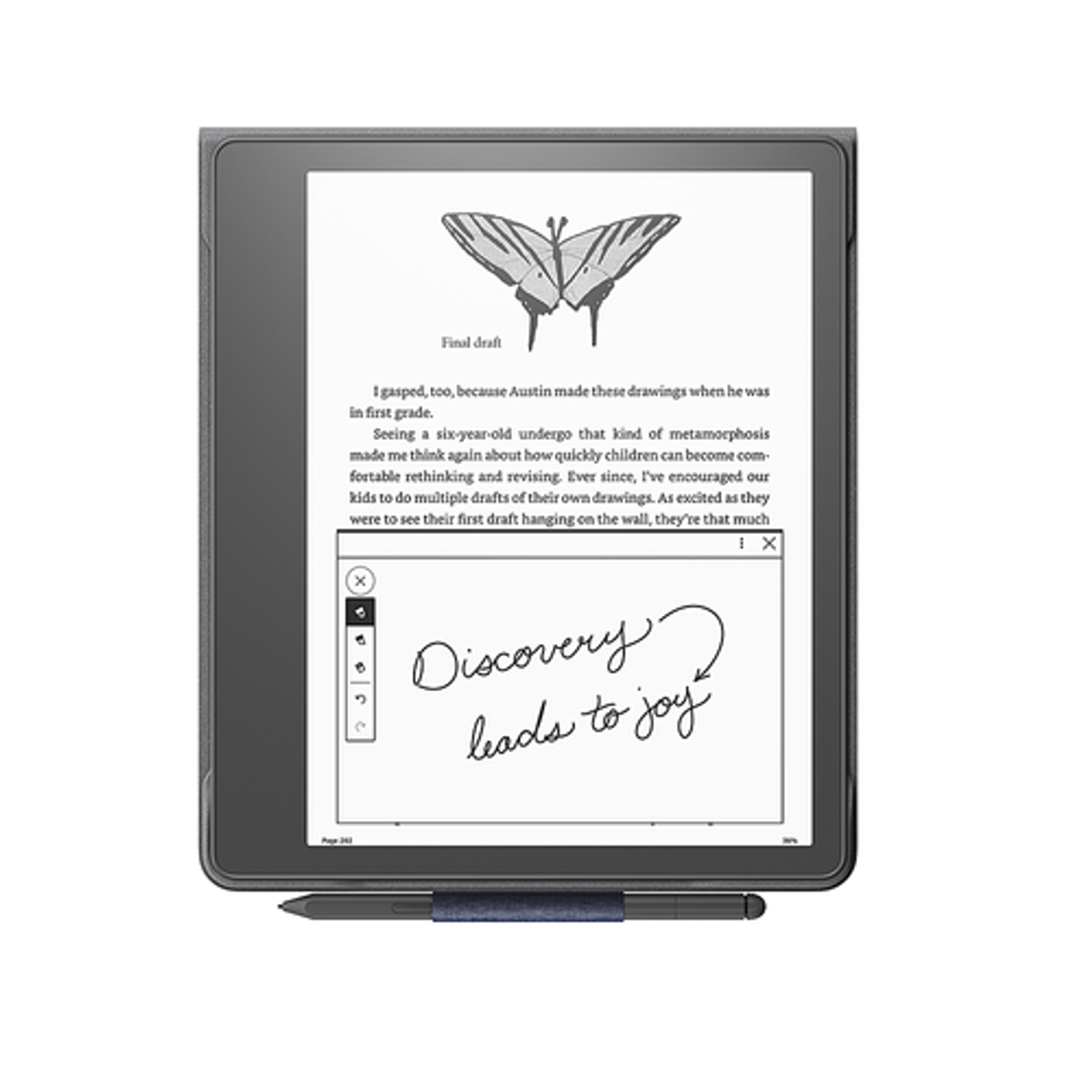 Amazon - Kindle Scribe Fabric Folio Cover with Magnetic Attach (for Kindle Scribe) - Deep Sea Blue