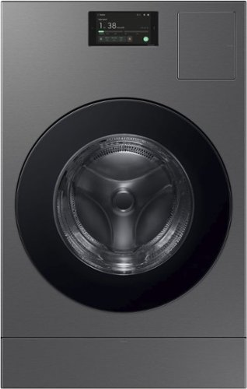 Samsung - Bespoke AI Laundry Combo 5.3 Cu. Ft. Ultra Capacity All-in-One Washer with Super Speed and Ventless Heat Pump Dryer - Dark Steel