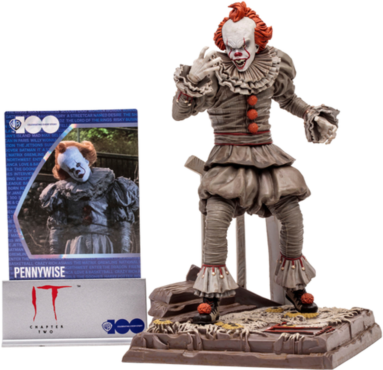 McFarlane Toys - 6" Posed Figure - Pennywise (IT Chapter 2) - Movie Maniacs WB100