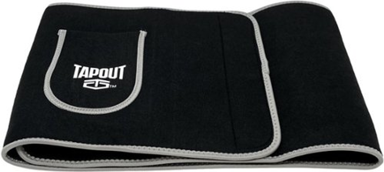 Tapout - 10in Slimmer Belt with Pocket - Black with Grey