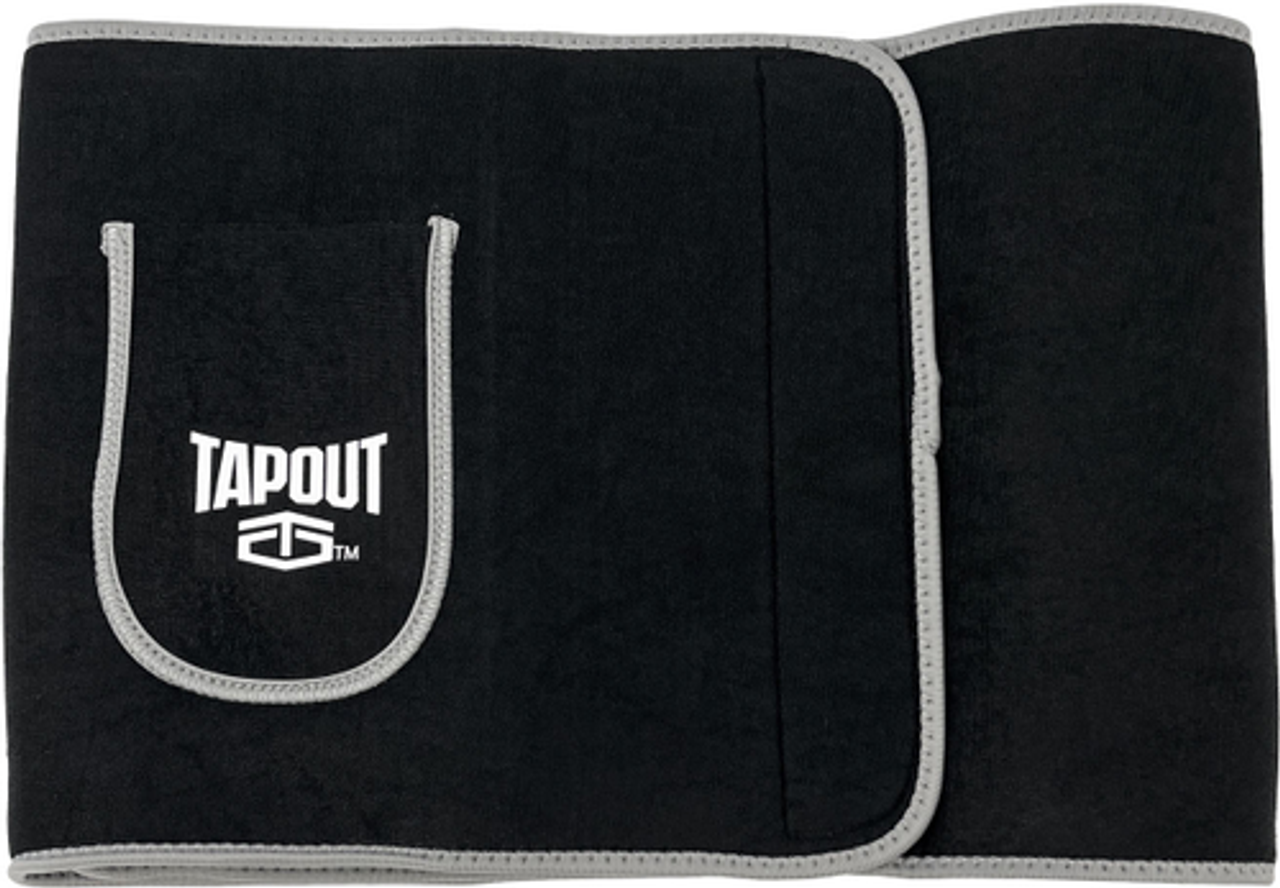 Tapout - 10in Slimmer Belt with Pocket - Black with Grey