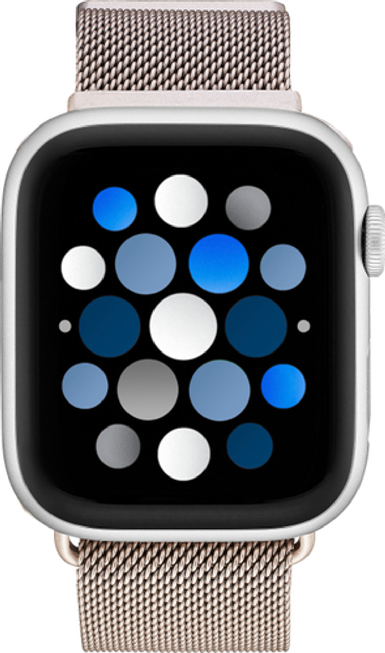 Insignia™ - Stainless Steel Mesh Band for Apple Watch 42mm, 44mm, 45mm, SE, Ultra 49mm and Ultra 2 49mm - Champagne