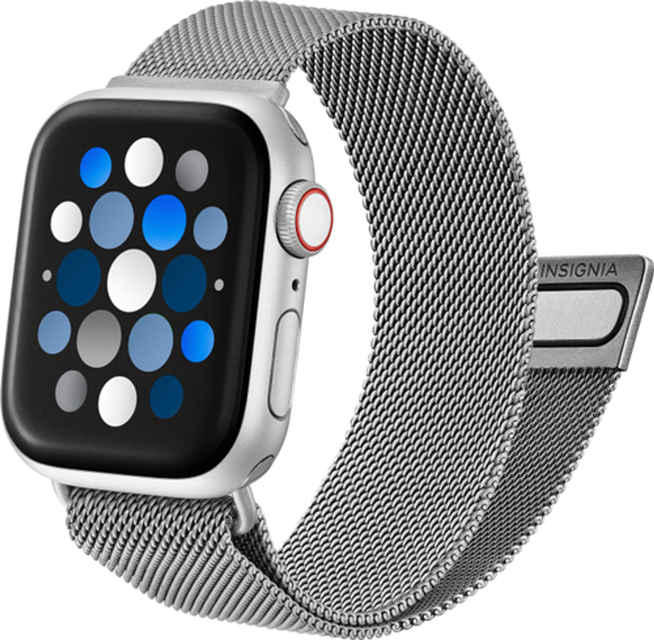 Insignia™ - Stainless Steel Mesh Band for Apple Watch 38mm, 40mm, 41mm and SE - Silver