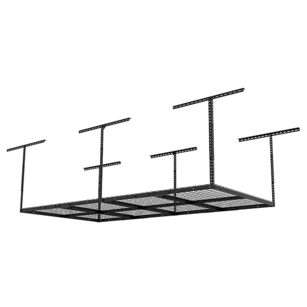 FlexiSpot - Fleximounts 2-pack 4 Ft. x 8 Ft. Overhead Garage Rack with 4-pack Hooks - Black