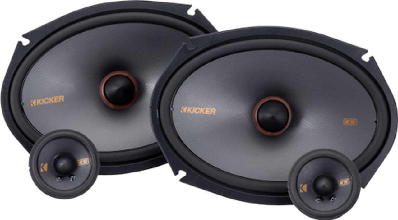 KICKER - KS Series 6X9" 2-Way Component Car Speakers with Polypropylene Cones (Pair) - Black