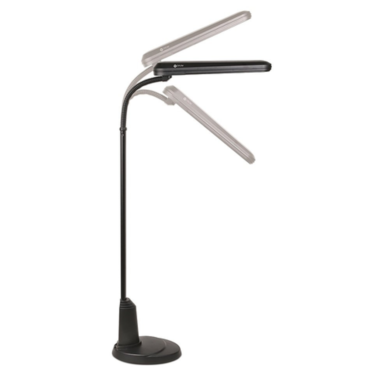 OttLite 24 Watt Floor Lamp with Flexible Neck and Weighted Base - White