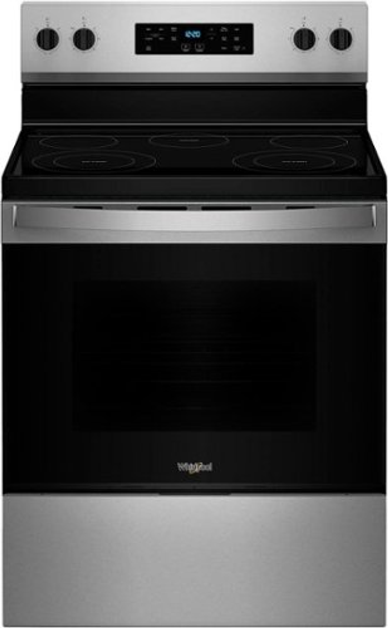 Whirlpool - 5.3 Cu. Ft. Freestanding Electric Range with Cooktop Flexibility - Stainless Steel