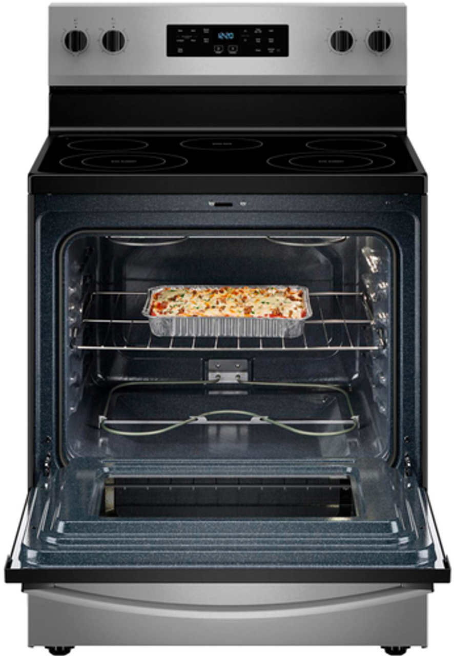 Whirlpool - 5.3 Cu. Ft. Freestanding Electric Range with Cooktop Flexibility - Stainless Steel