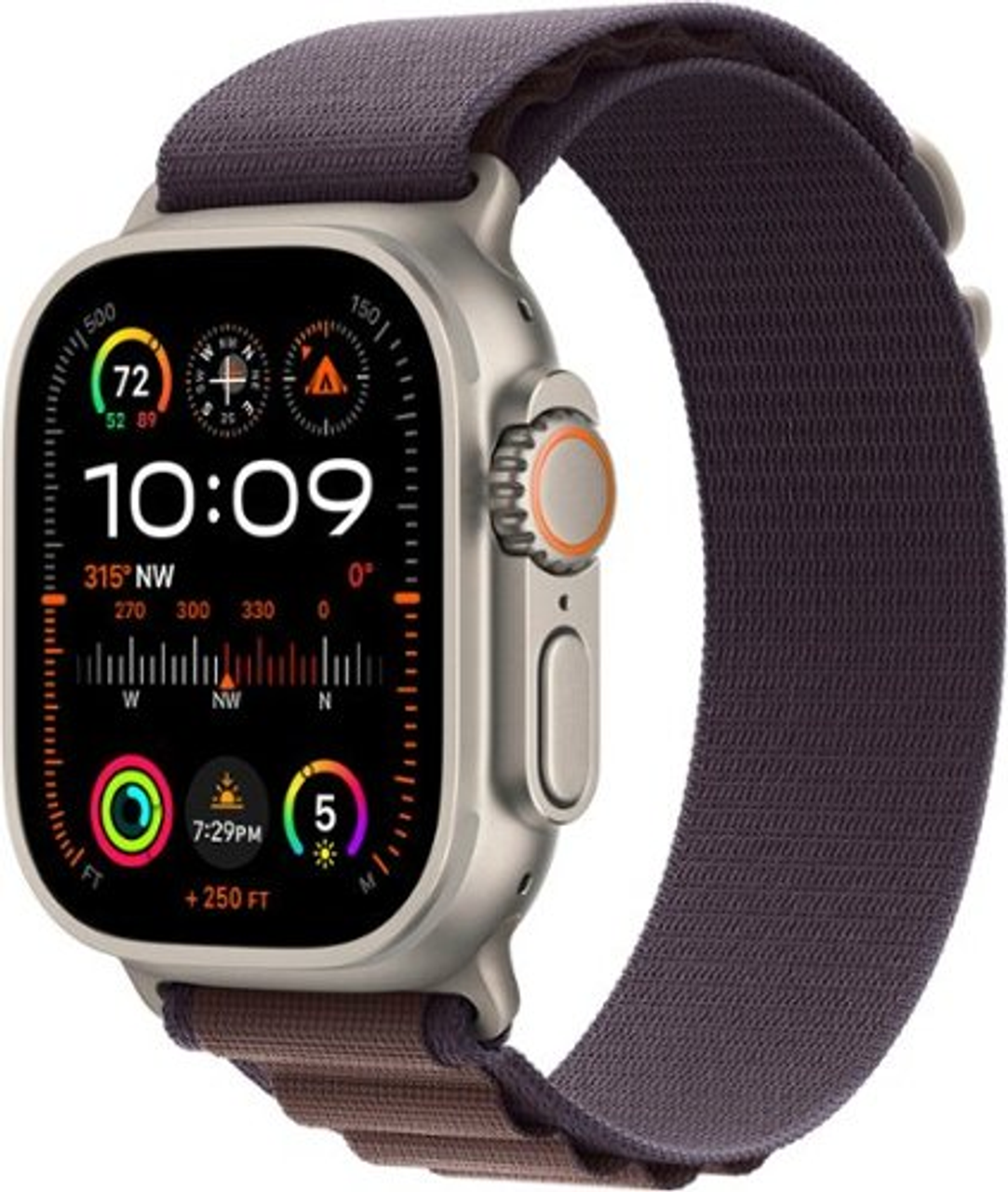 Apple Watch Ultra 2 GPS + Cellular 49mm Titanium Case with Indigo Alpine Loop  (Small) - Titanium