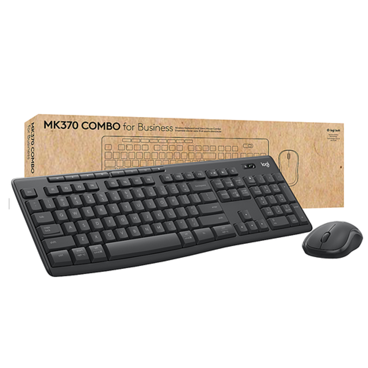 Logitech - MK370 Combo for Business Full-Size Wireless Keyboard and Mouse Bundle with Secure Logi Bolt USB Connection - Graphite