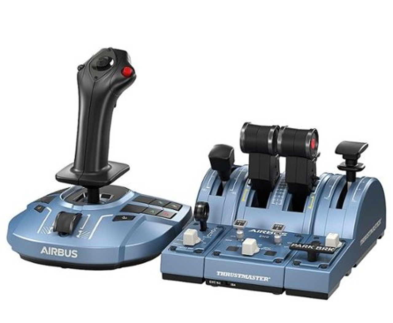 Thrustmaster - TCA Captain Pack X Airbus Edition Sidestick and Throttle Quadrant - Blue