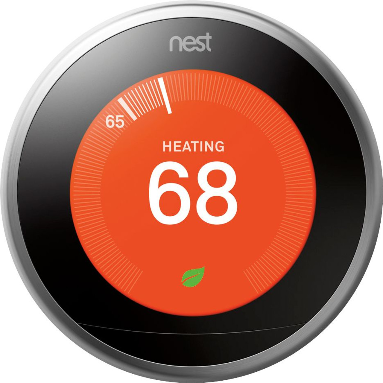 Google - Nest Learning Thermostat - 3rd Generation - Stainless Steel
